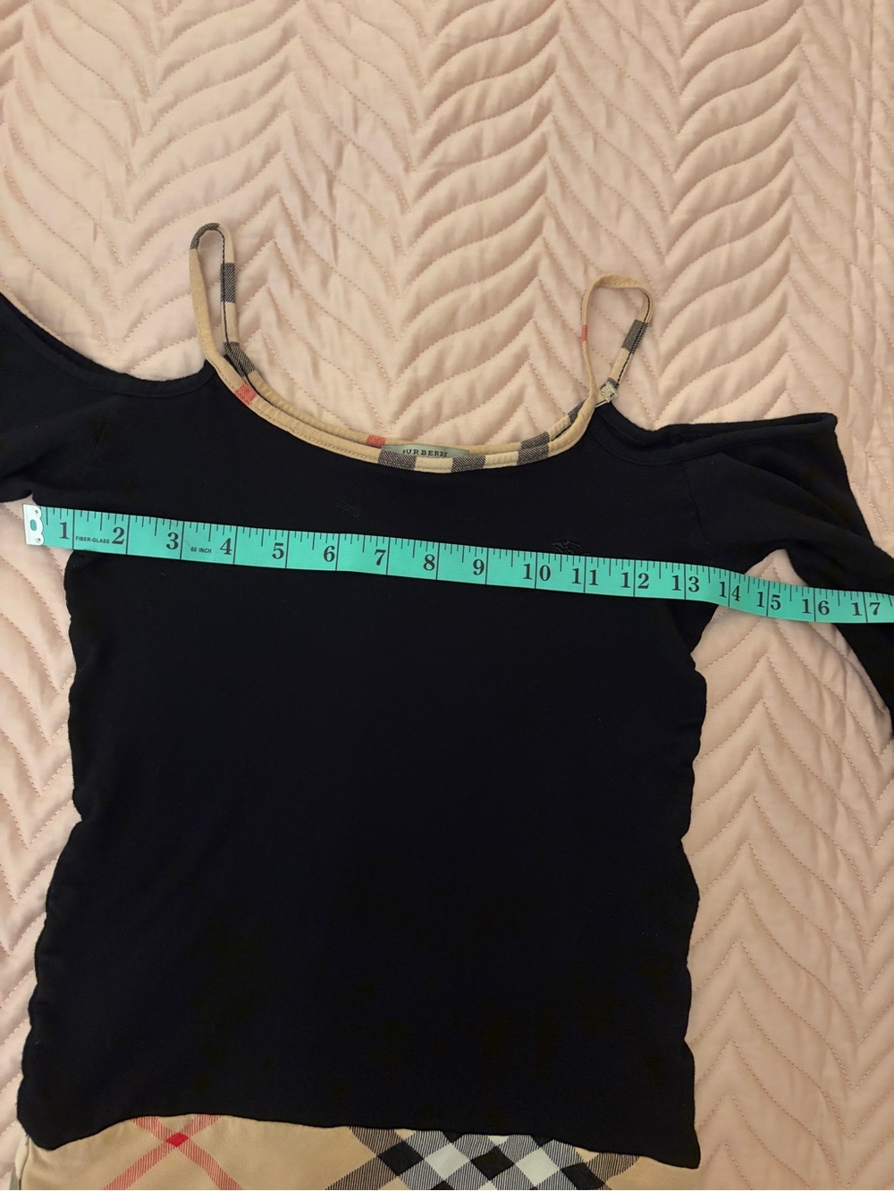 Burberry London Black Nova Long Sleeve Top Size S Made in Great Britain - Picture 10 of 11